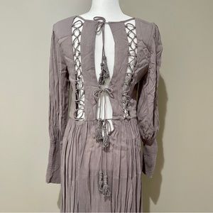 Fabulous Free People Maxi Dress in Lilac, Size M (Look at that back!)